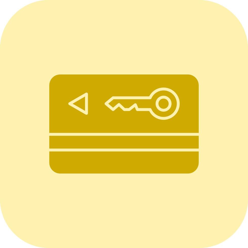 Key Card Glyph Tritone Icon vector