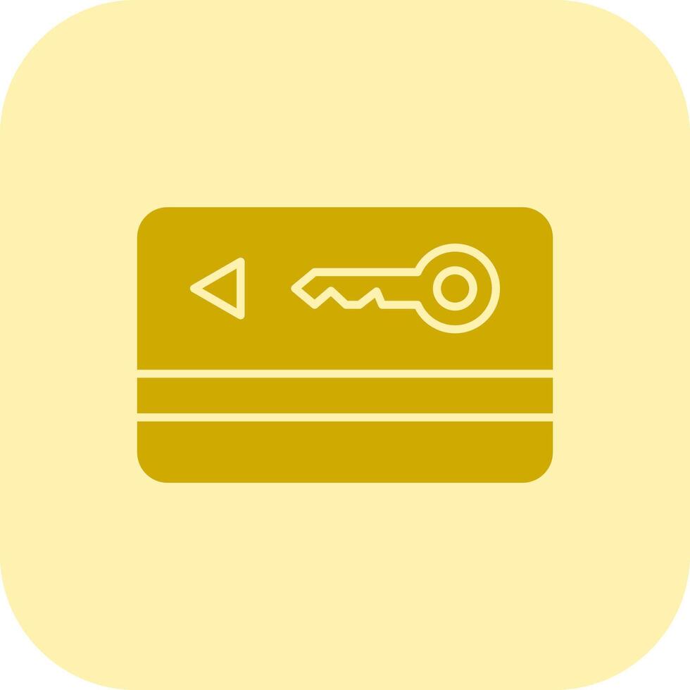 Key Card Glyph Tritone Icon vector