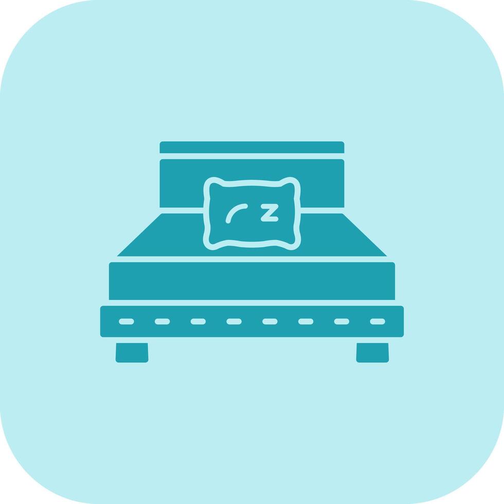 almohada glifo tritono icono vector