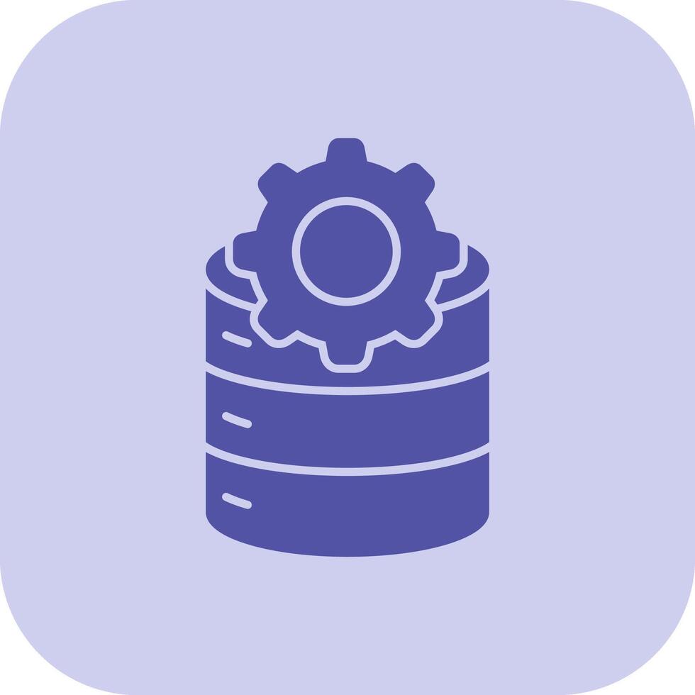 Database Management Glyph Tritone Icon vector