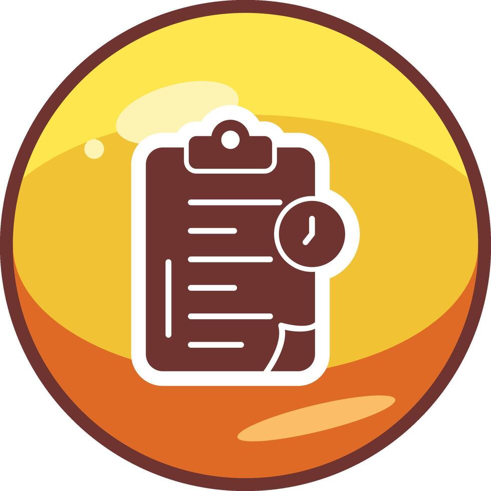 Time Clipboard Vector Icon