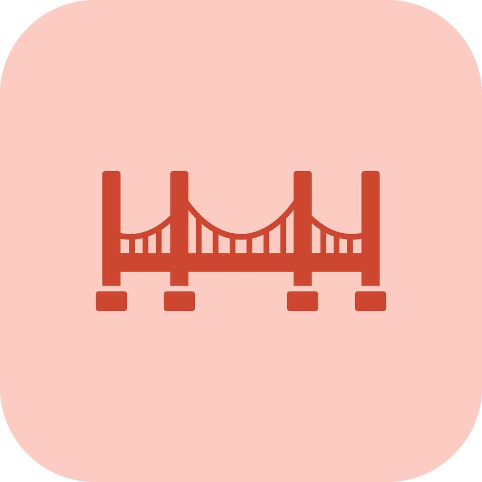Bridge Glyph Tritone Icon vector