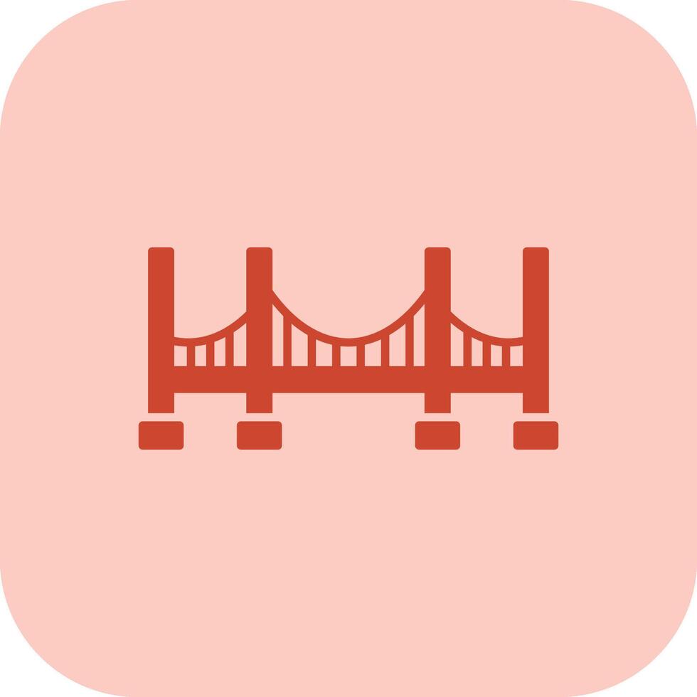 Bridge Glyph Tritone Icon vector