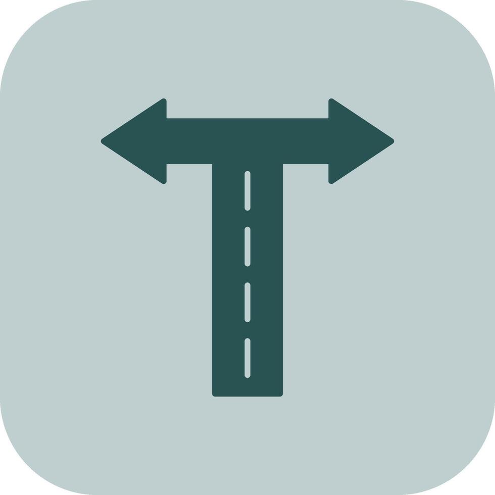 Crossroad Glyph Tritone Icon vector