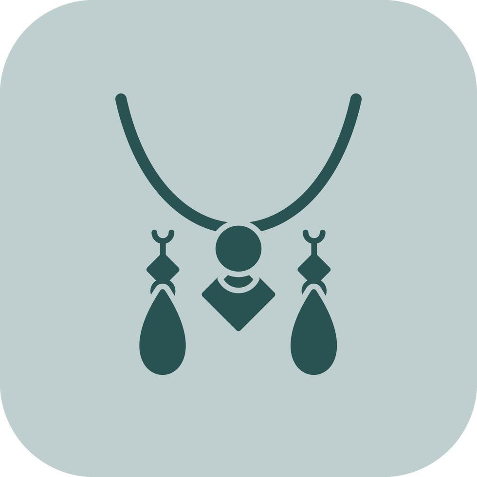 Jewelery Glyph Tritone Icon vector