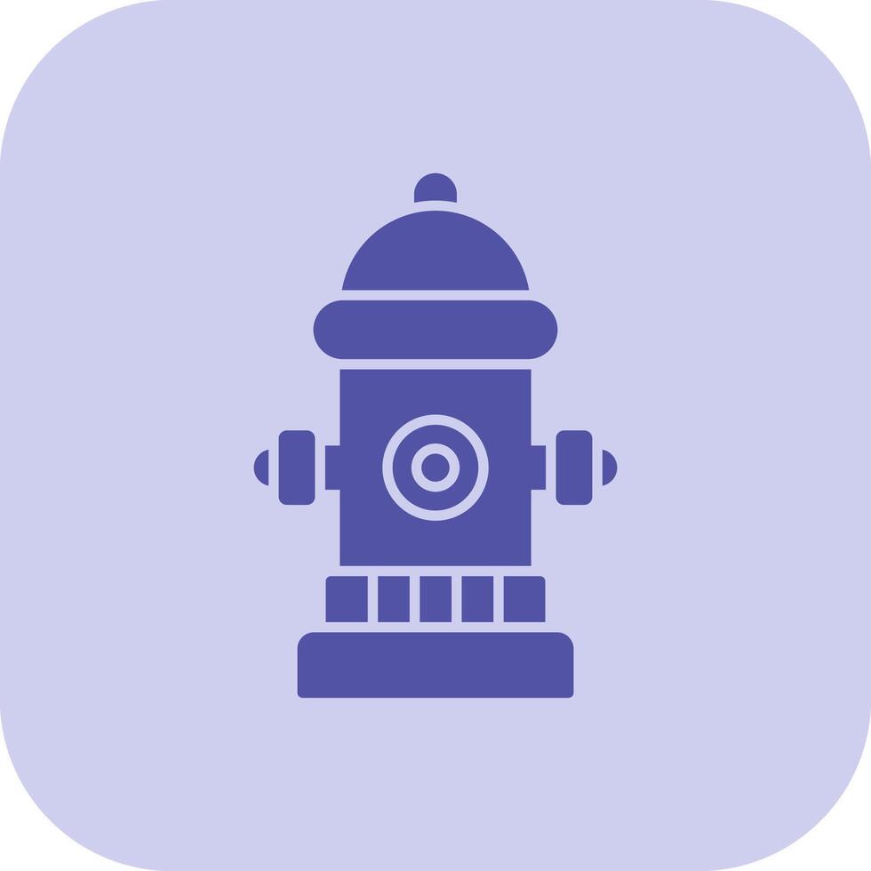 Fire Hydrant Glyph Tritone Icon vector