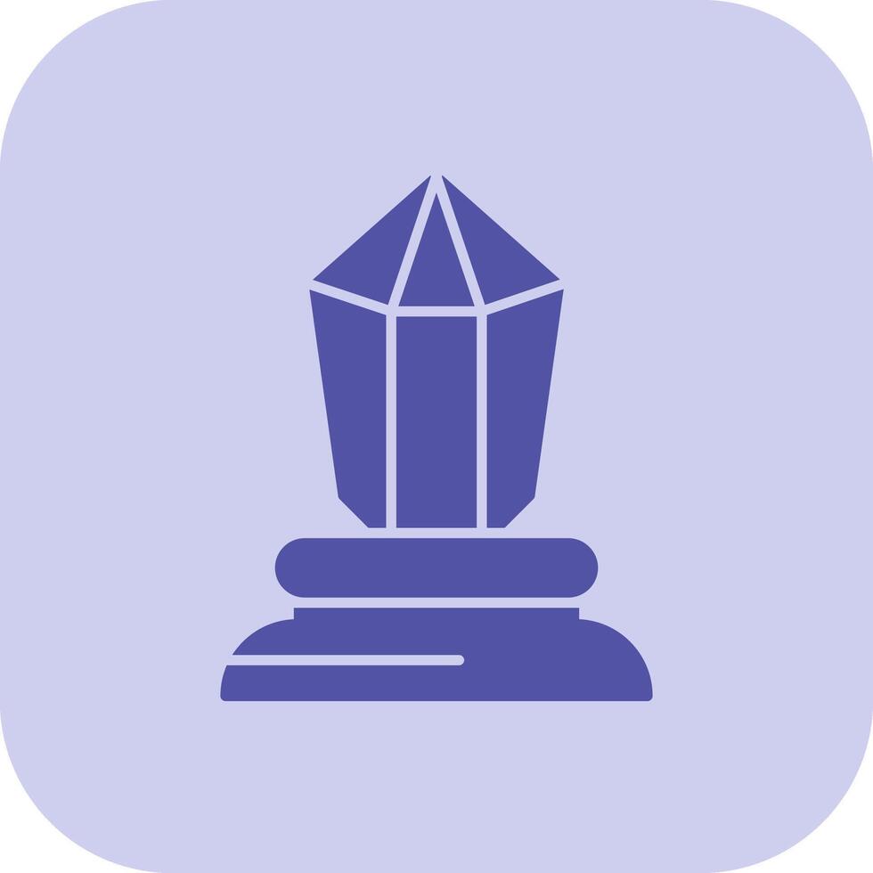 Crystal Glyph Tritone Icon vector