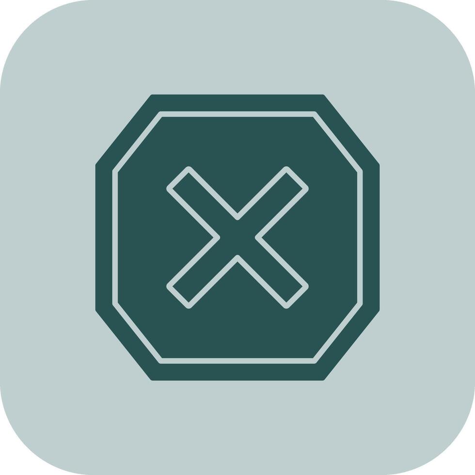 Cross Glyph Tritone Icon vector