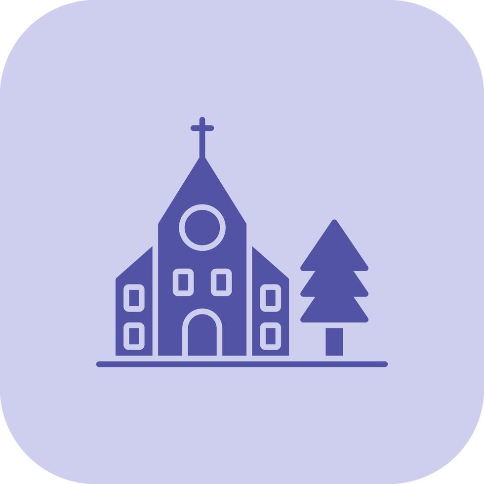 Iglesia glifo tritono icono vector