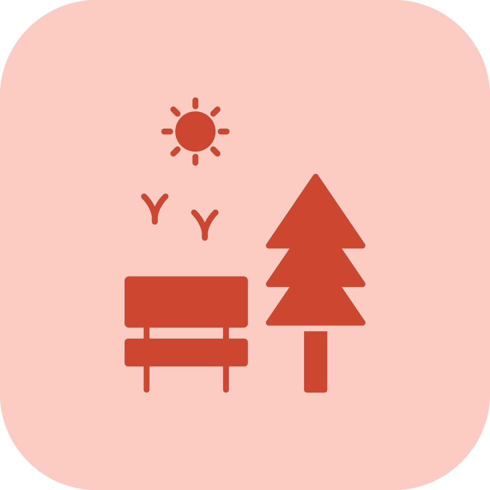 Park Glyph Tritone Icon vector