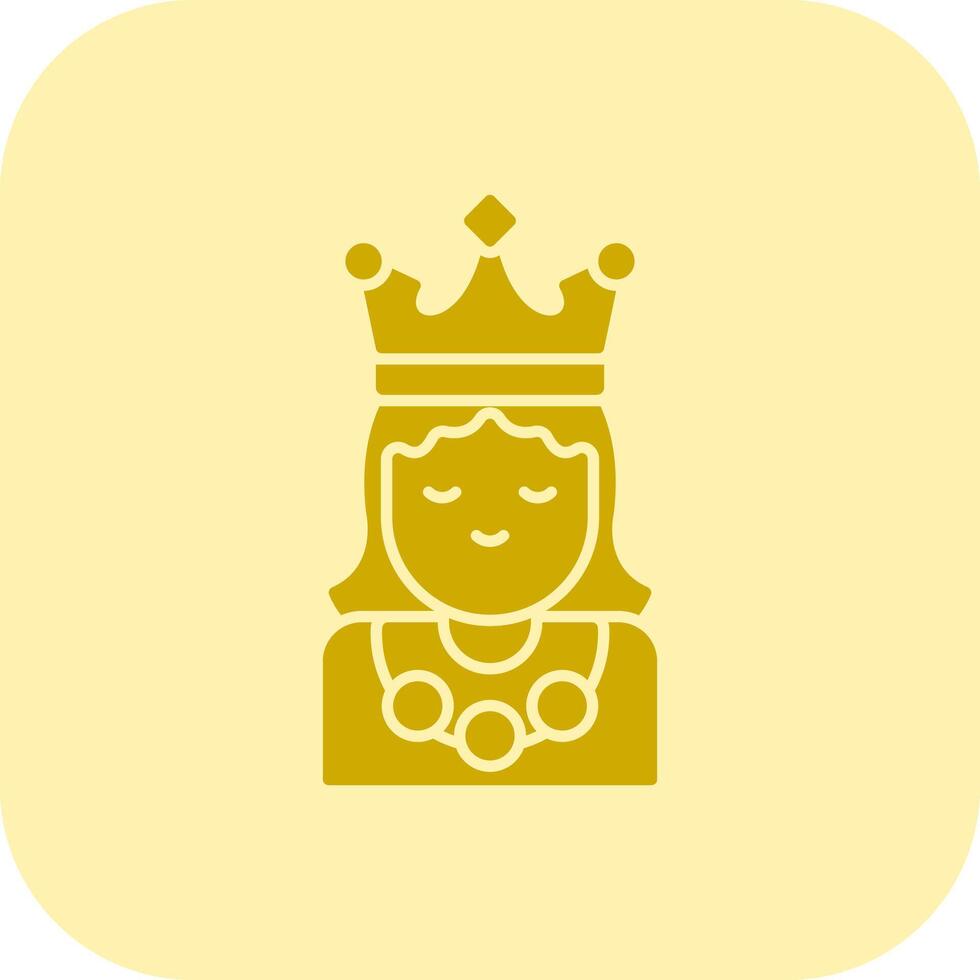 Princess Glyph Tritone Icon vector
