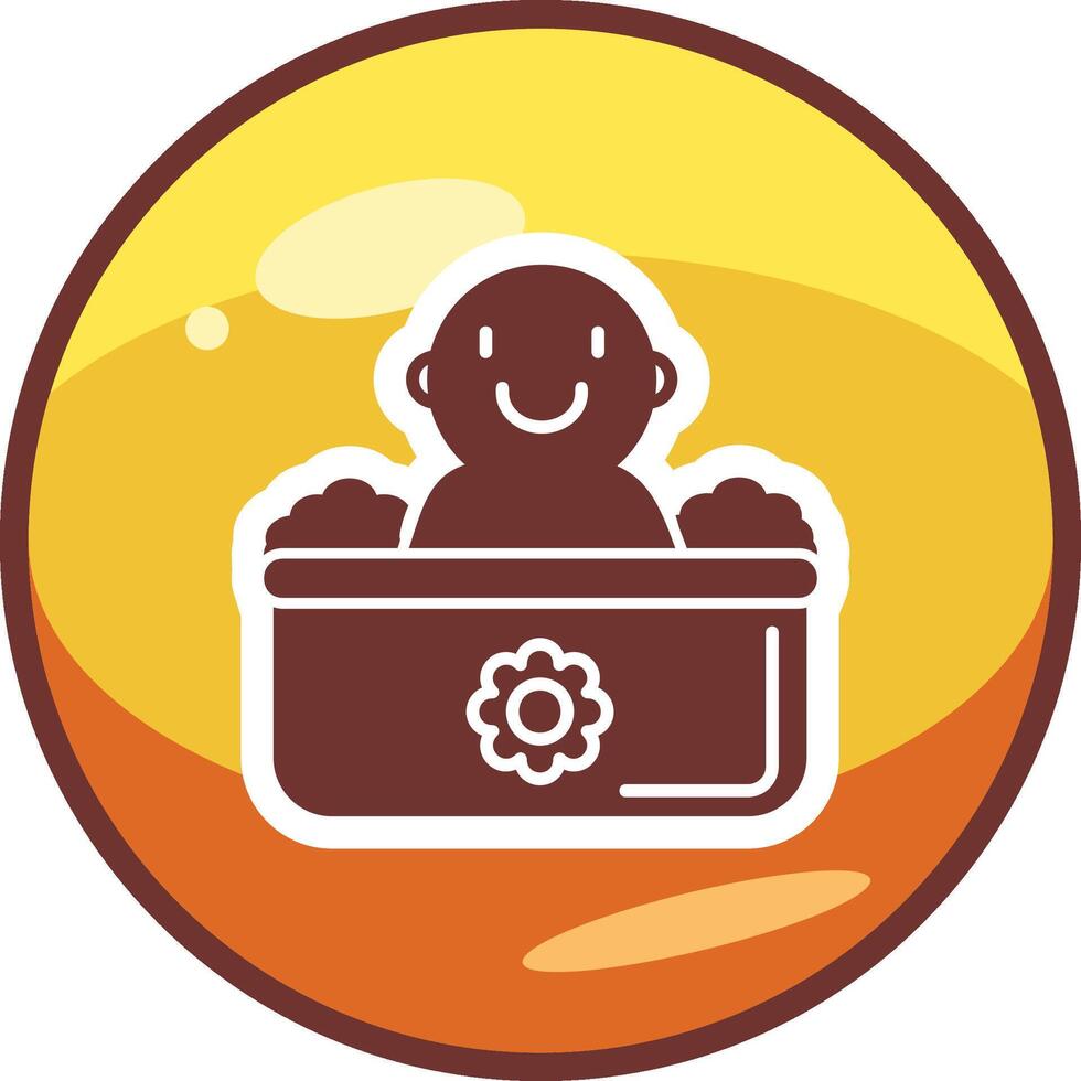 Baby Bath Vector Icon