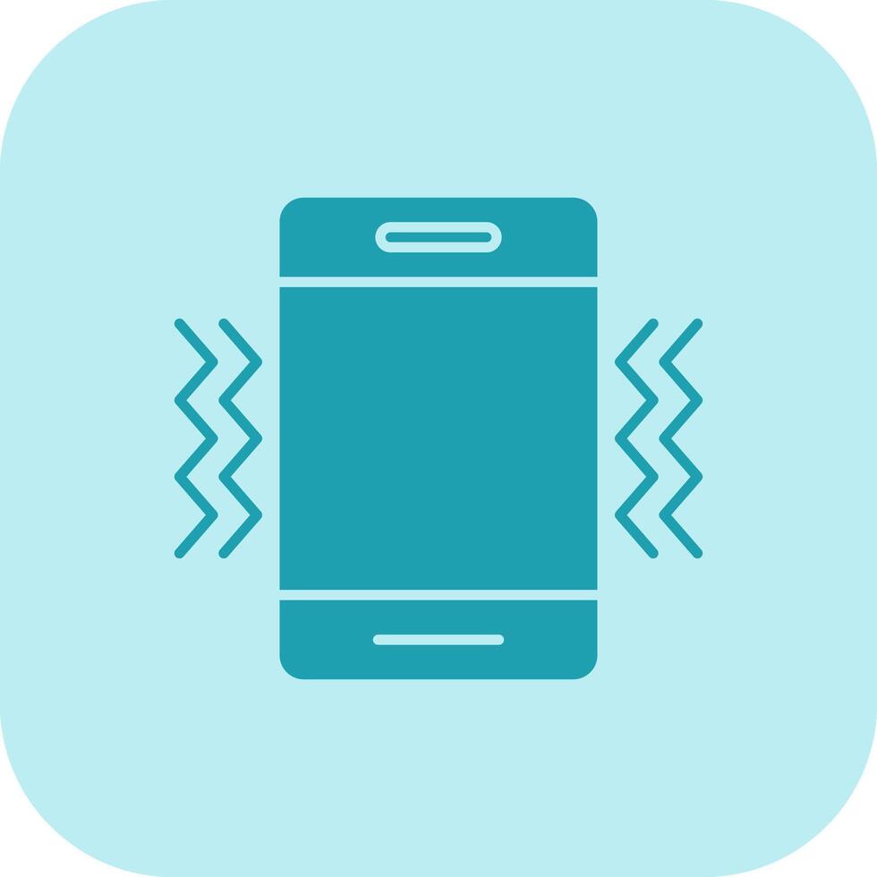 Vibration Glyph Tritone Icon vector