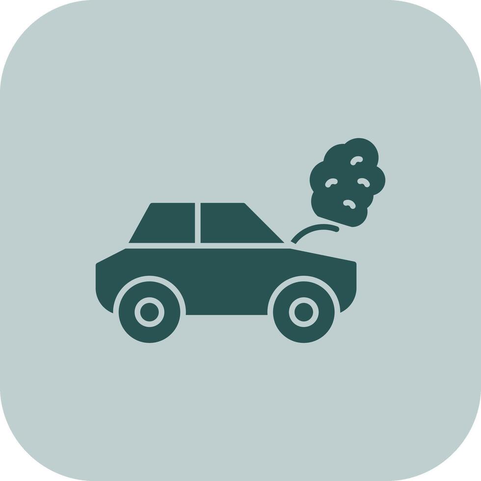 Broken Car Glyph Tritone Icon vector