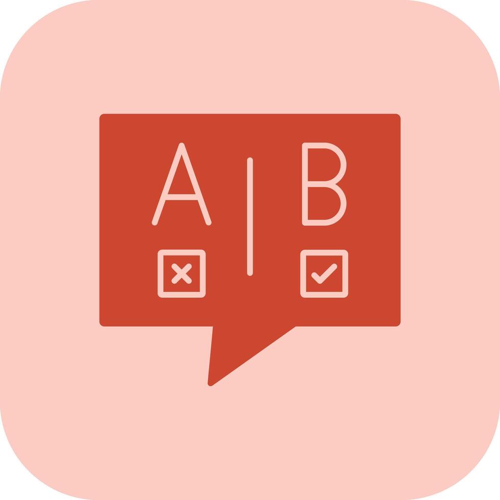 Ab Testing Glyph Tritone Icon vector