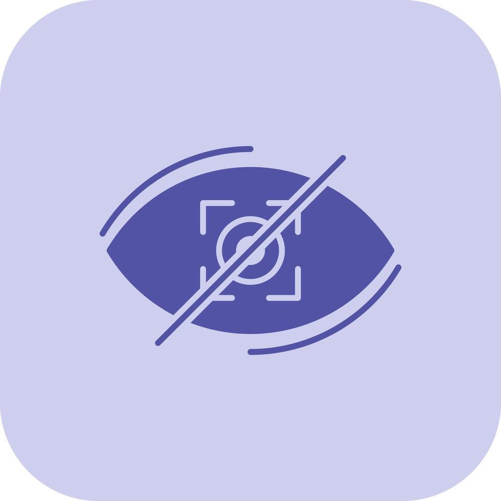 Visibility Off Glyph Tritone Icon vector