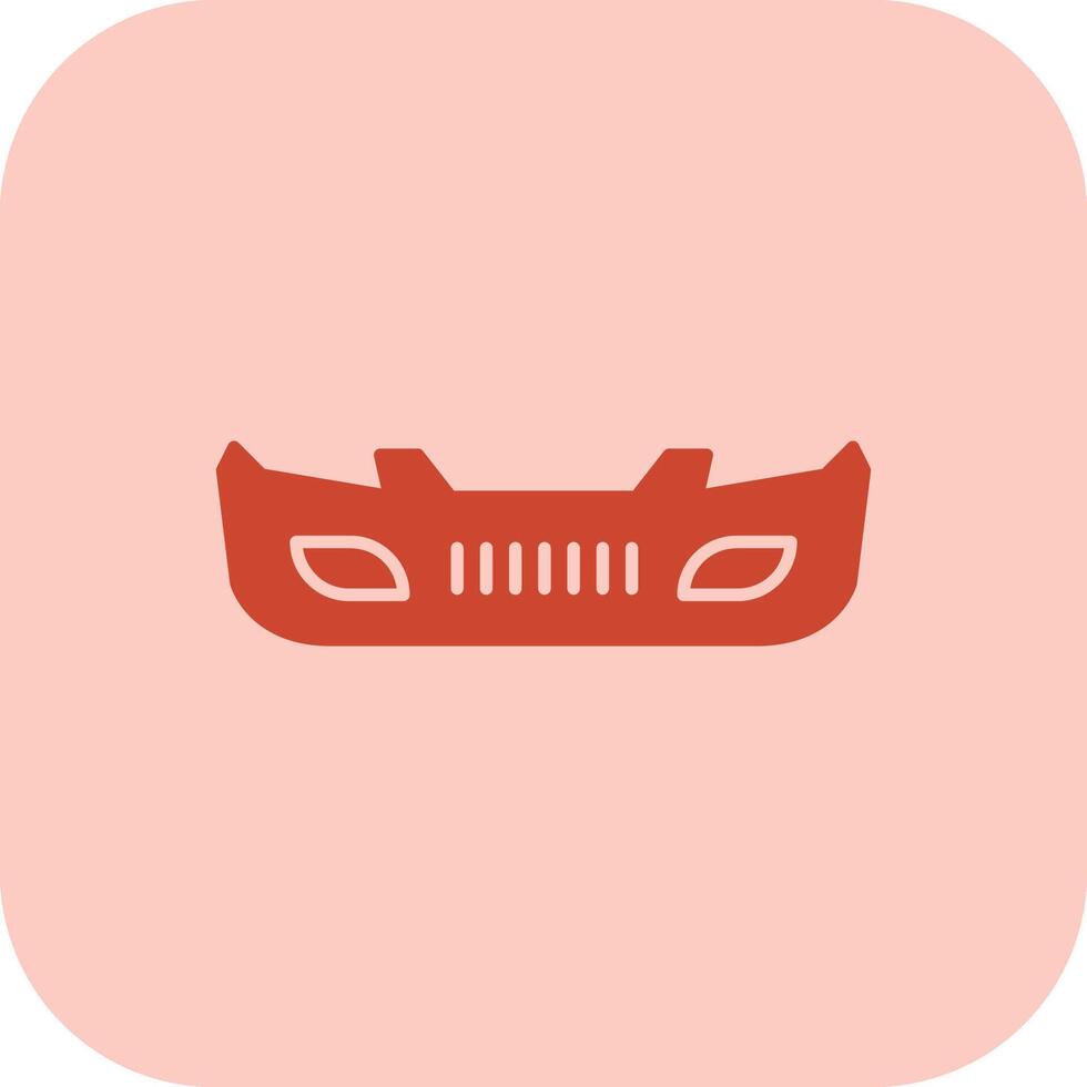 Bumper Glyph Tritone Icon vector