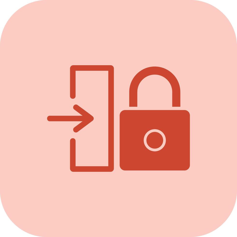 Login Glyph Tritone Icon vector