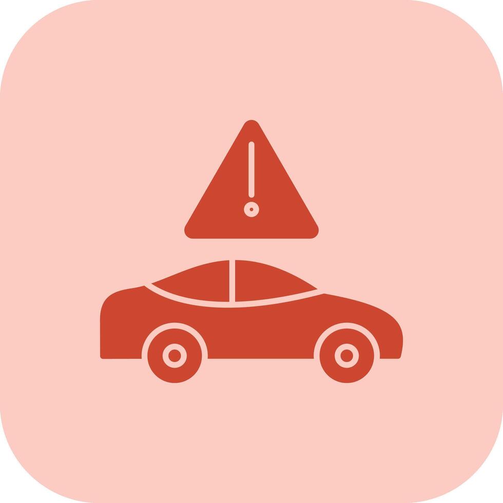 Traffic Jam Glyph Tritone Icon vector