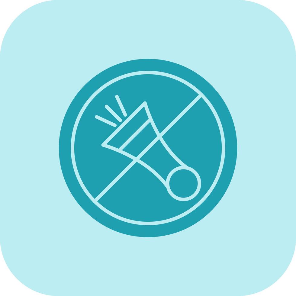 No Horn Glyph Tritone Icon vector