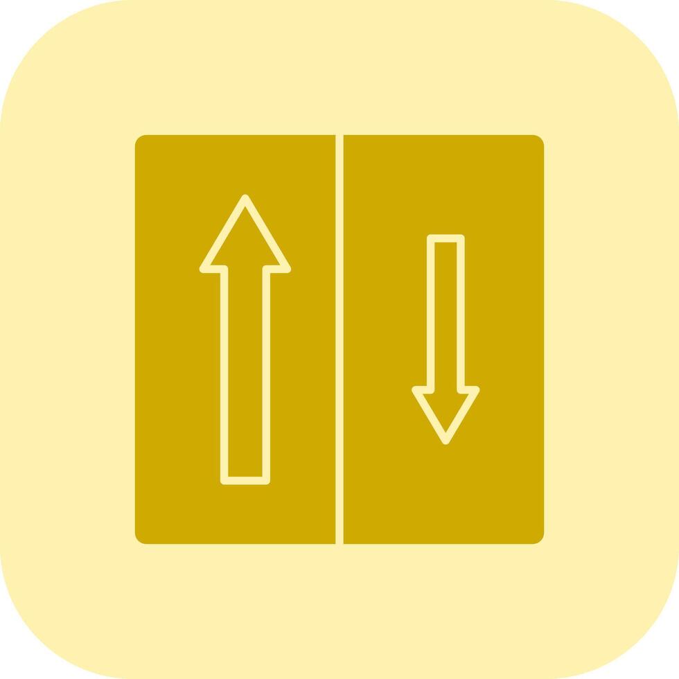 Priority Oncomming Glyph Tritone Icon vector