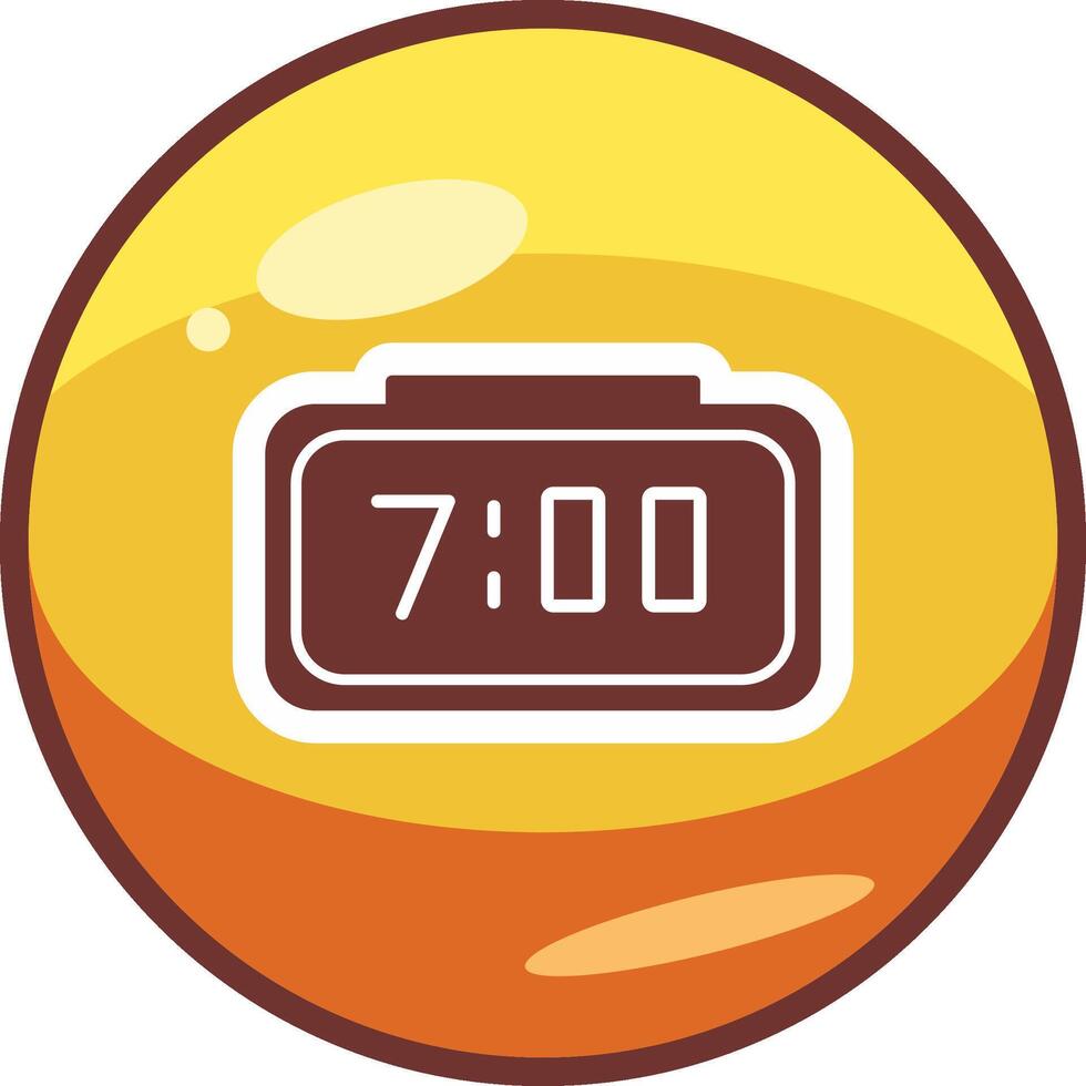 Digital Clock Vector Icon