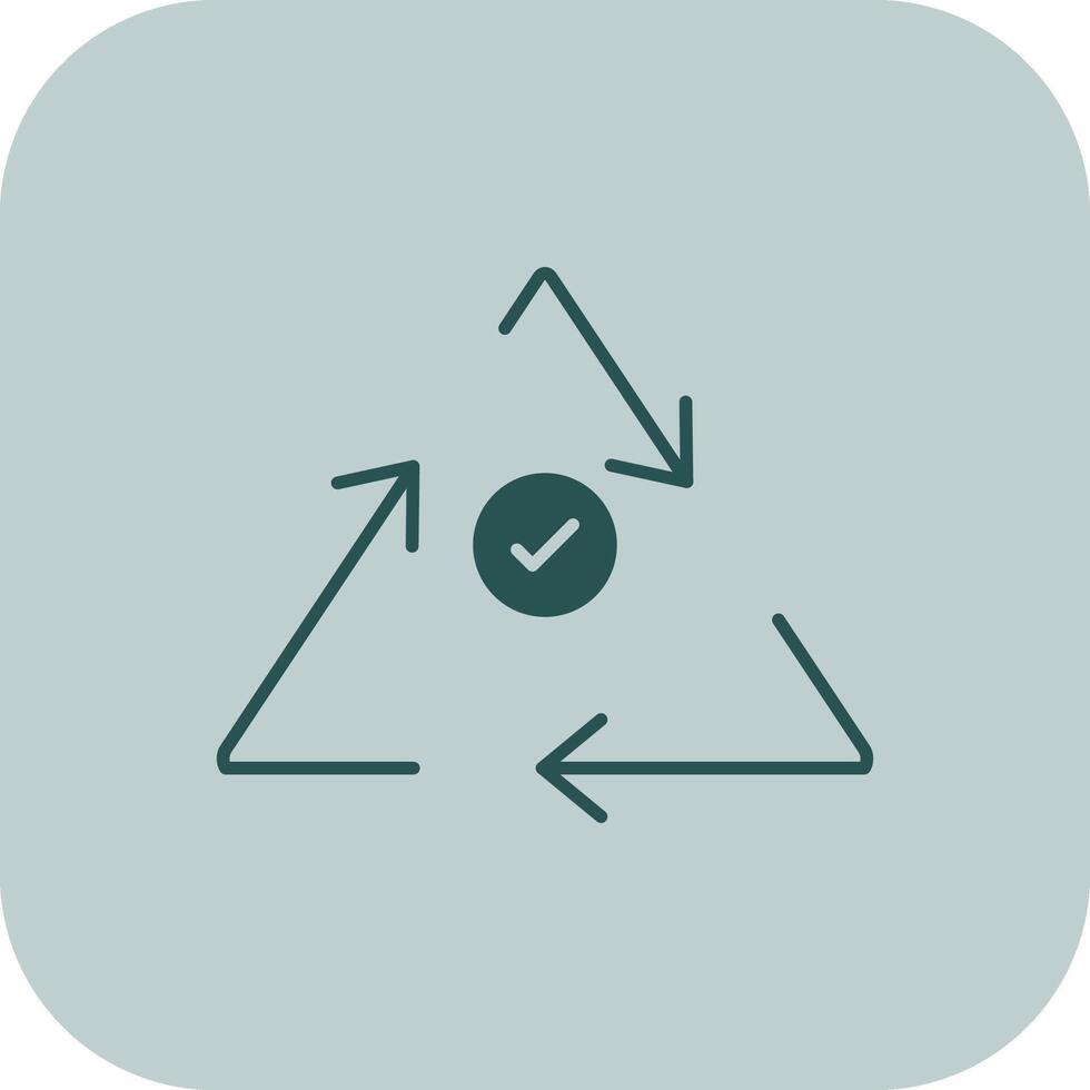 Recycle Glyph Tritone Icon vector