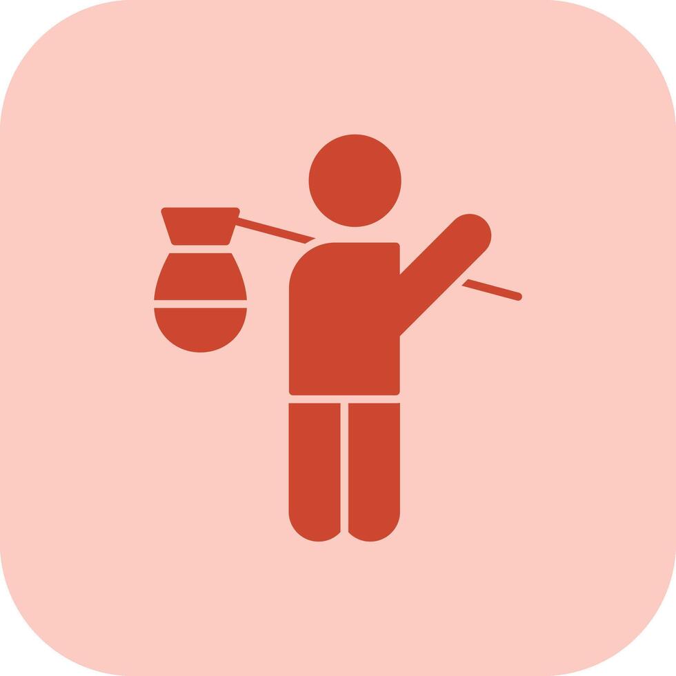Refugee Glyph Tritone Icon vector
