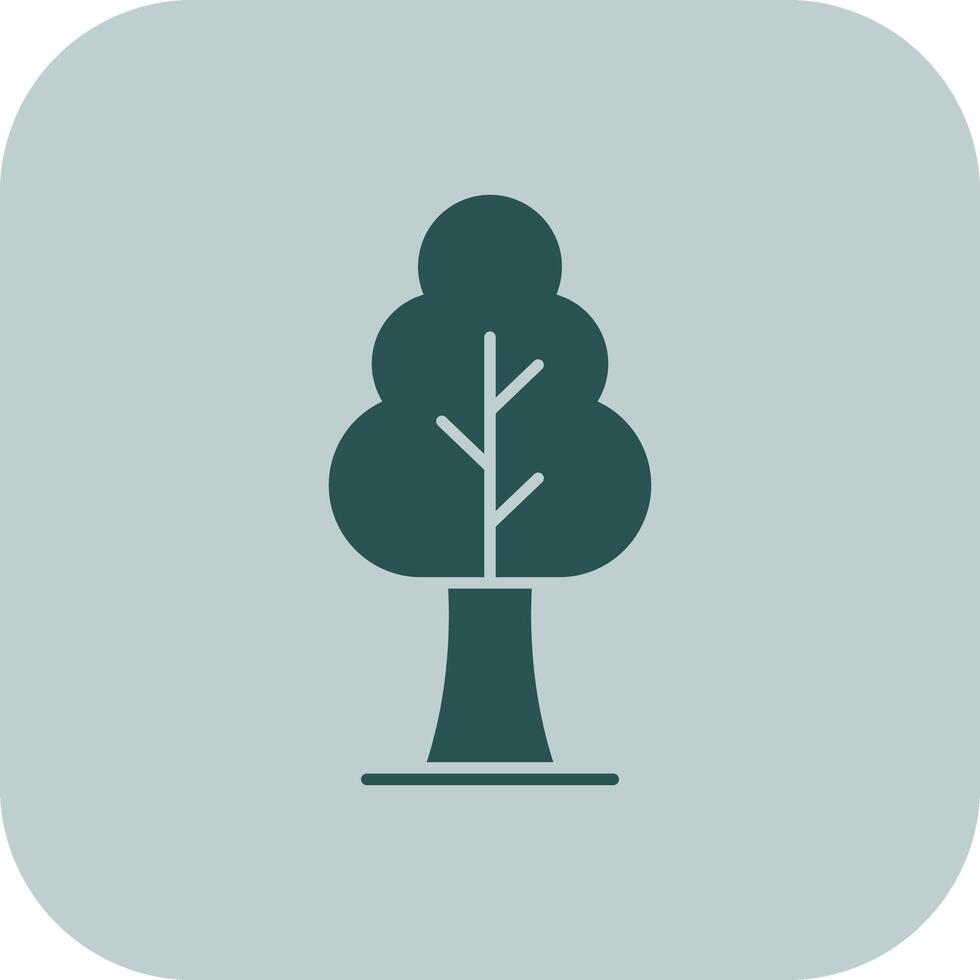 árbol glifo tritono icono vector