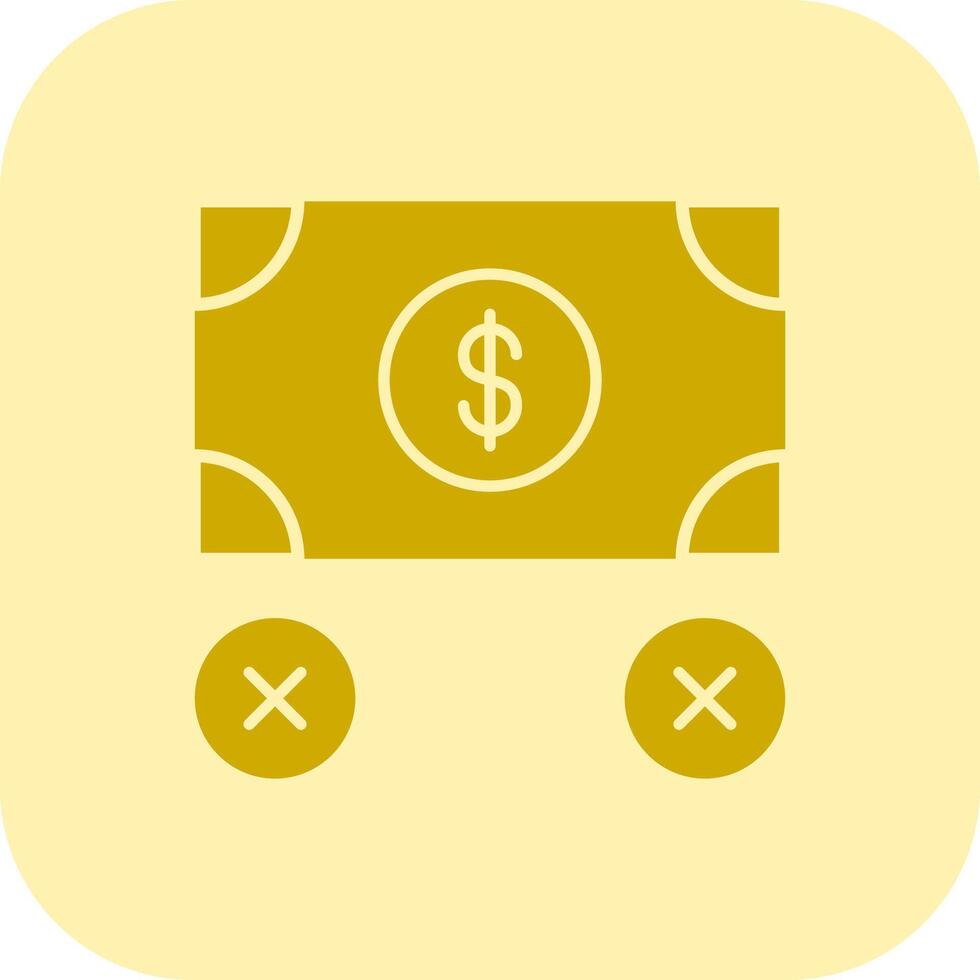 No Money Glyph Tritone Icon vector