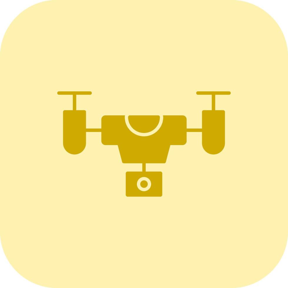 Drone Glyph Tritone Icon vector