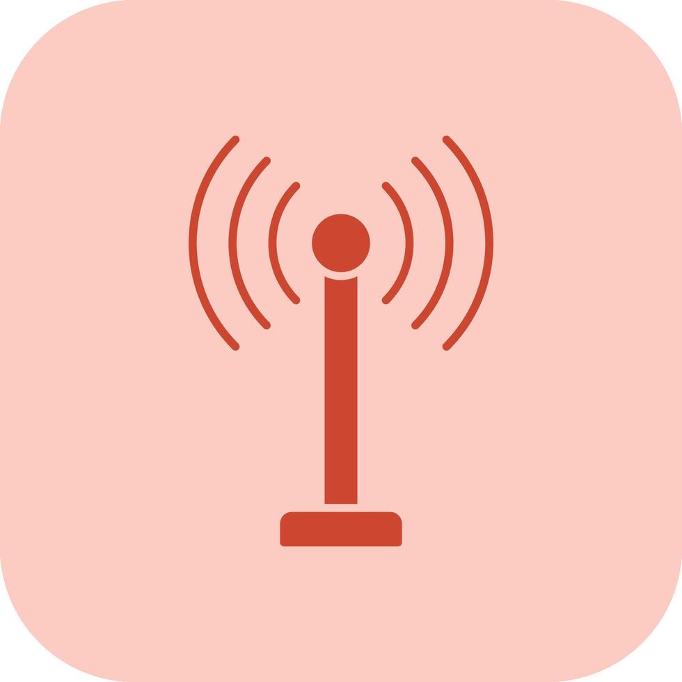 Antenna Glyph Tritone Icon vector