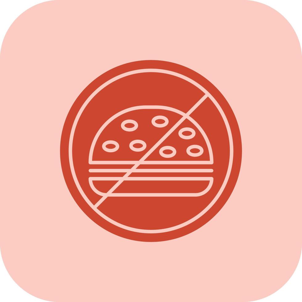 No Food Glyph Tritone Icon vector
