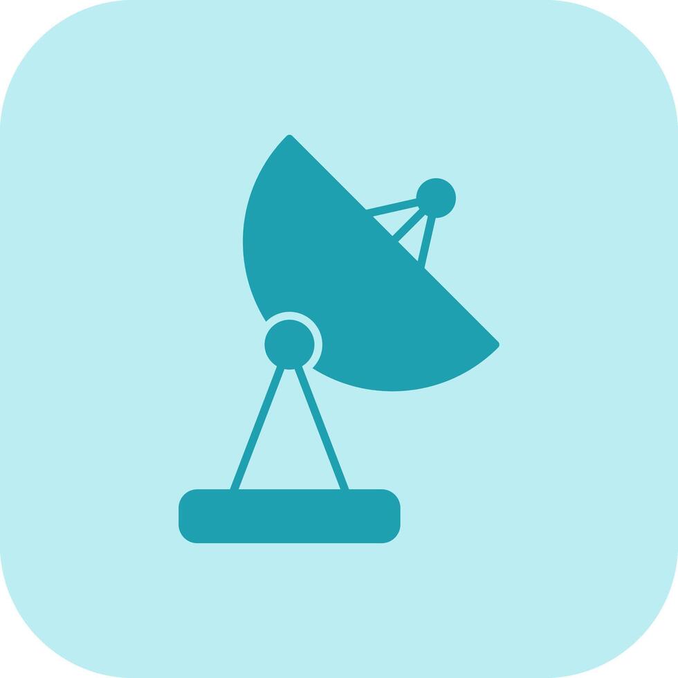 Satellite Dish Glyph Tritone Icon vector