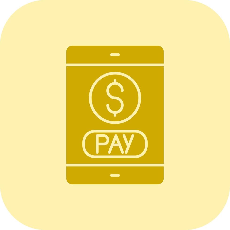 Mobile Payment Glyph Tritone Icon vector