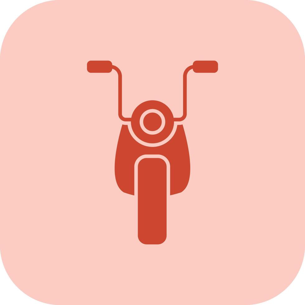 Motorcycle Glyph Tritone Icon vector