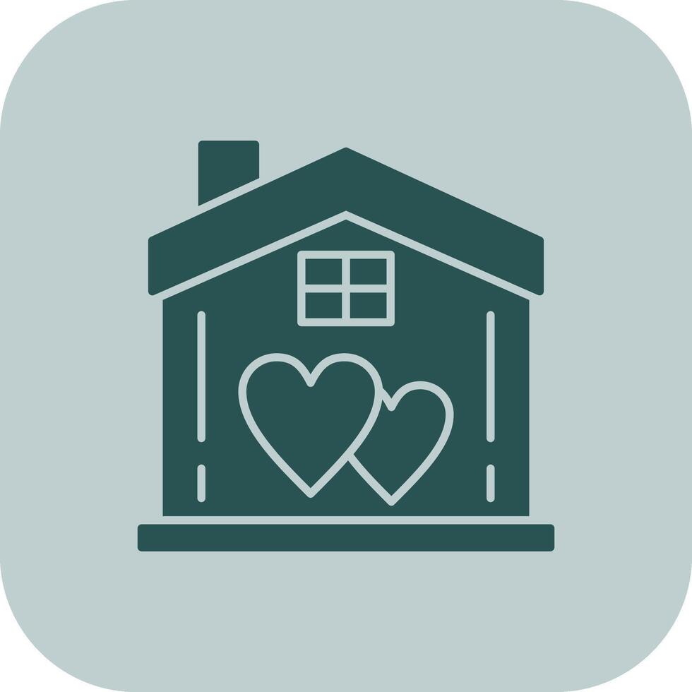 Sweet Home Glyph Tritone Icon vector