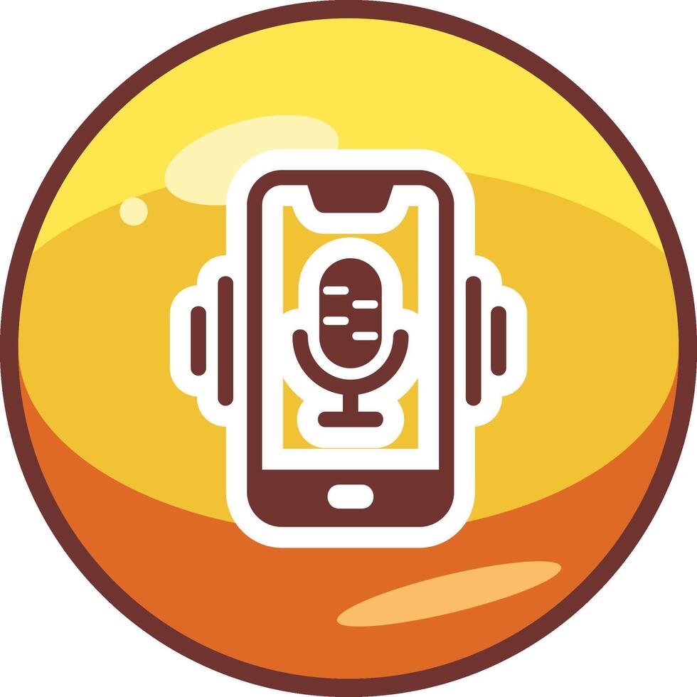 Mobile Voice Assistant Vector Icon