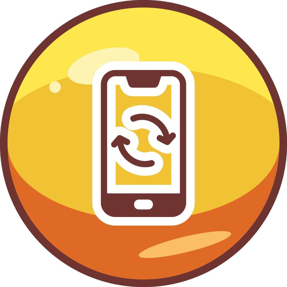 Smartphone Data Sync Vector Icon