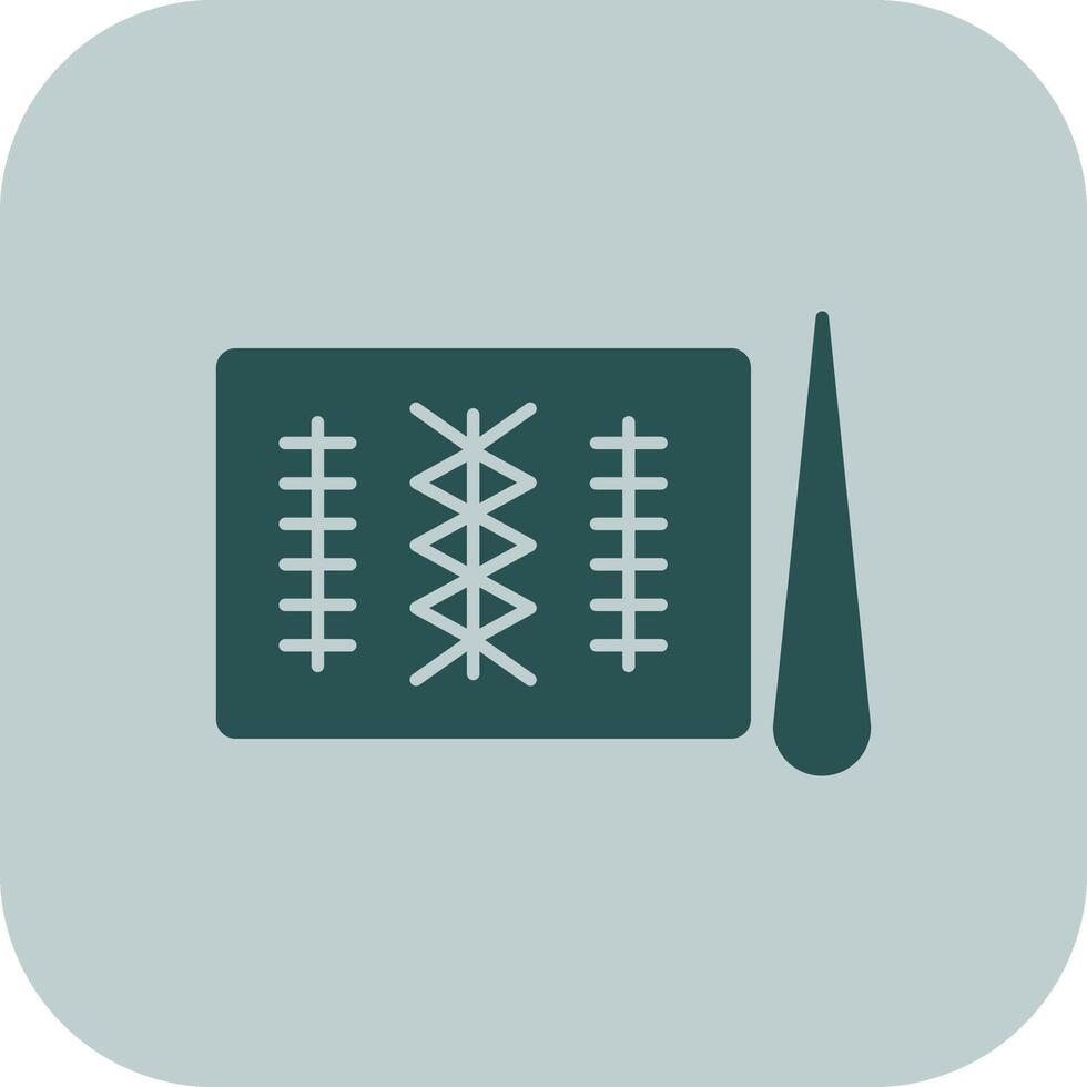 Stitches Glyph Tritone Icon vector