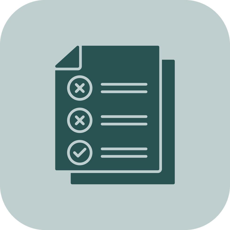Check List Glyph Tritone Icon vector