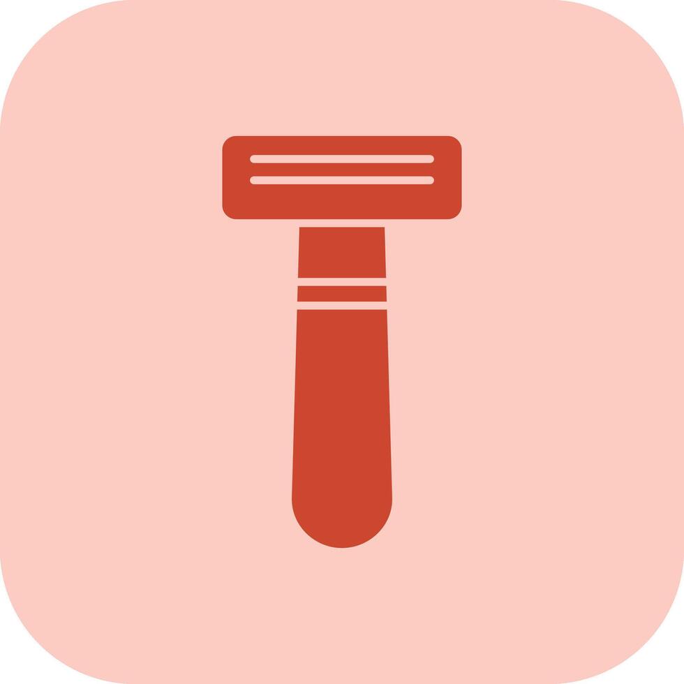 Shaving Razor Glyph Tritone Icon vector