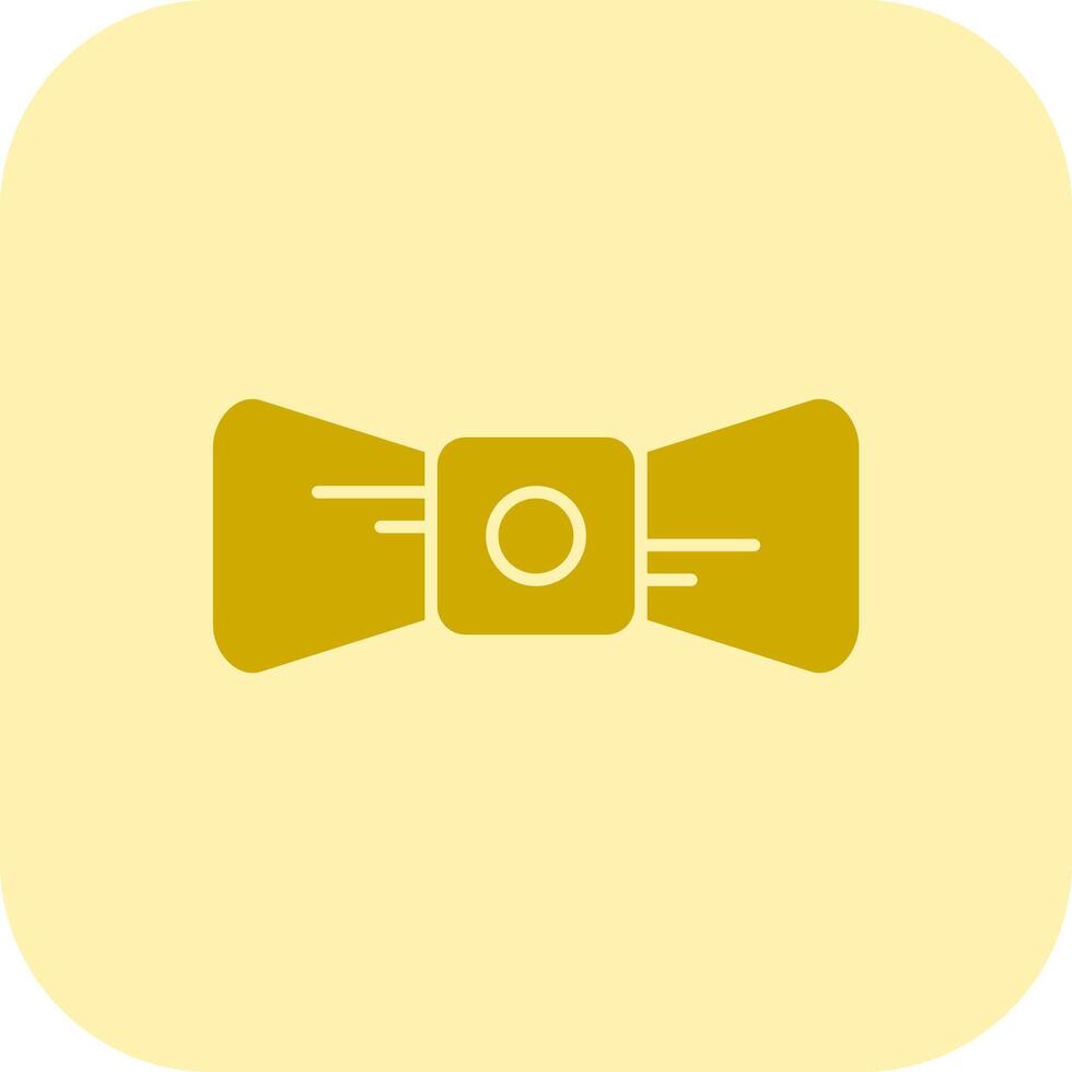 Bow Tie Glyph Tritone Icon vector