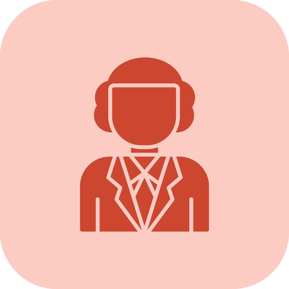 Judge Glyph Tritone Icon vector