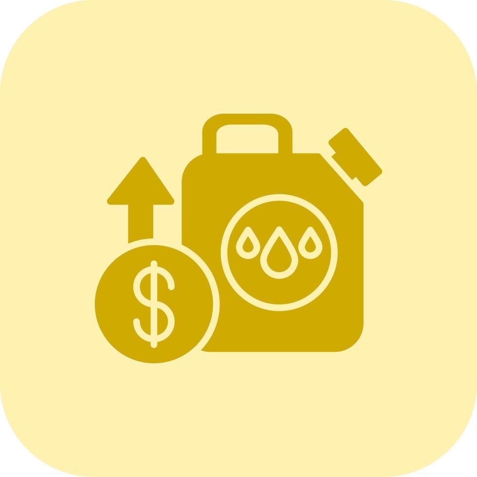 Oil Price Glyph Tritone Icon vector