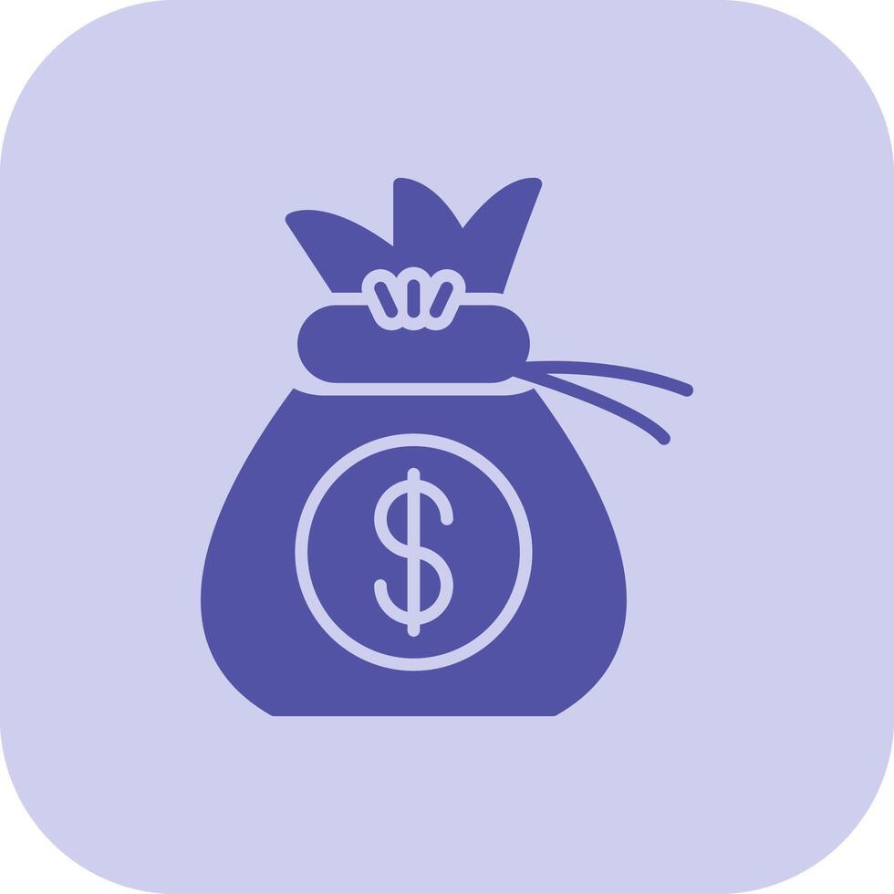 Money Bag Glyph Tritone Icon vector