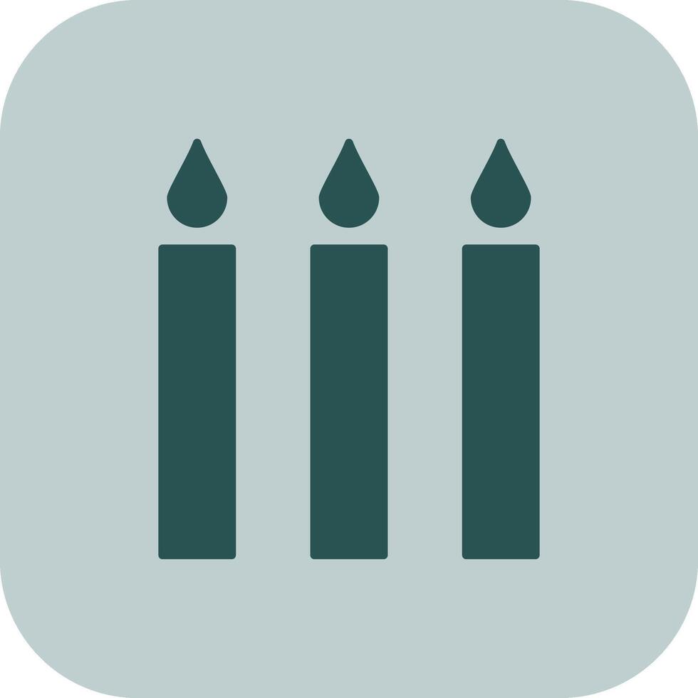 Candle Glyph Tritone Icon vector