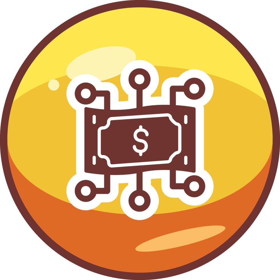 digital dinero vecto icono vector