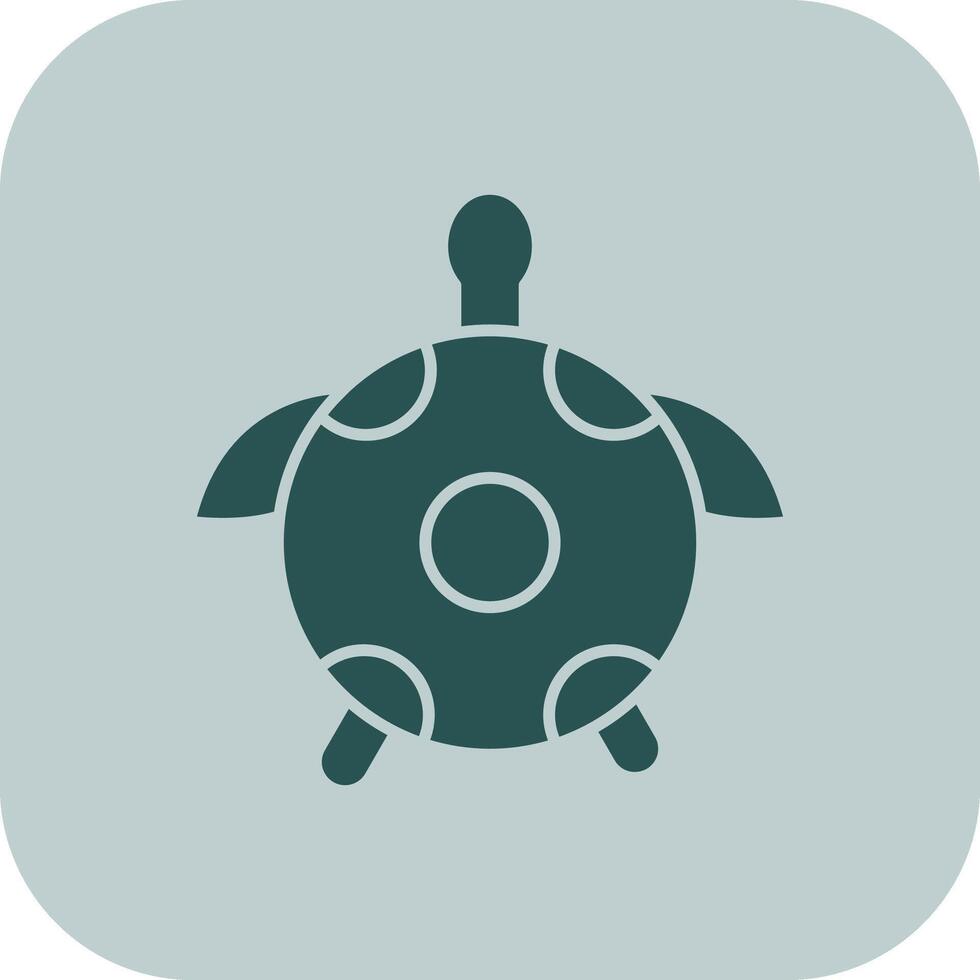 tortuga glifo tritono icono vector