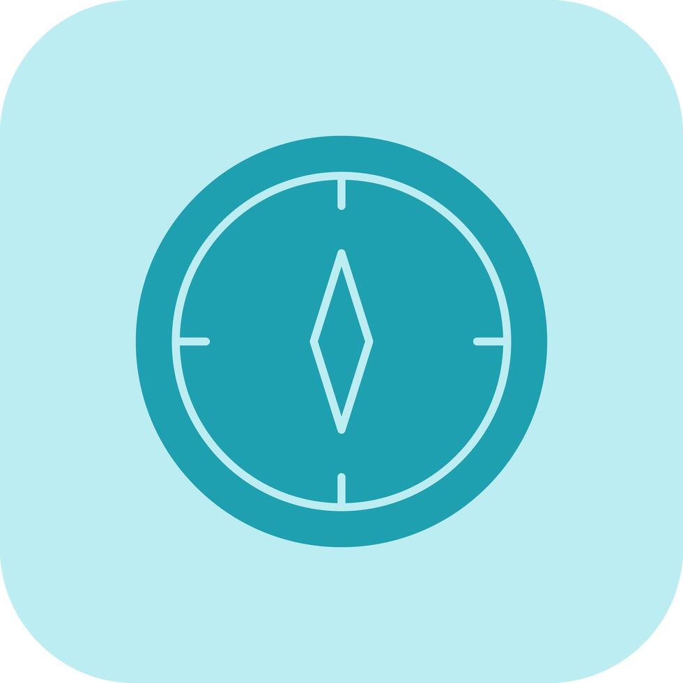 Compass Glyph Tritone Icon vector